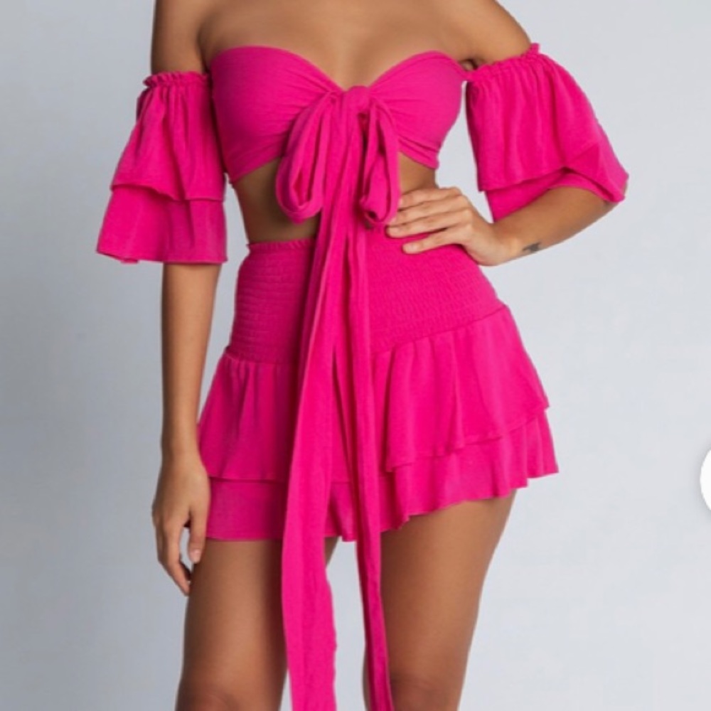 Meshki Etta set hot pink